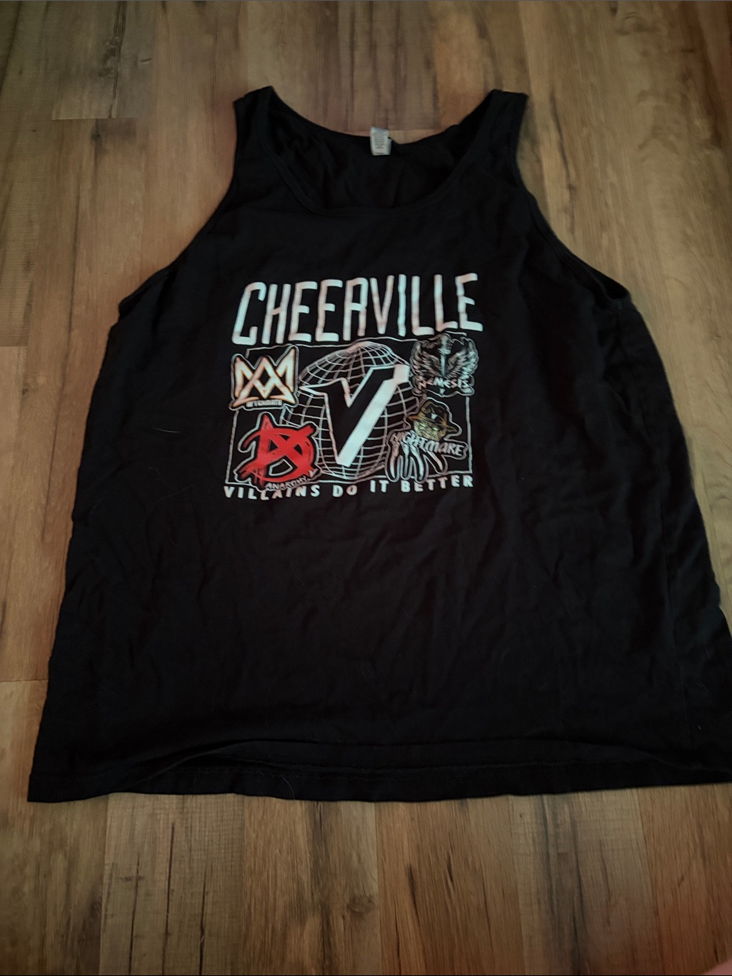 Bella Canvas Black Cheerville Graphic Tank Top